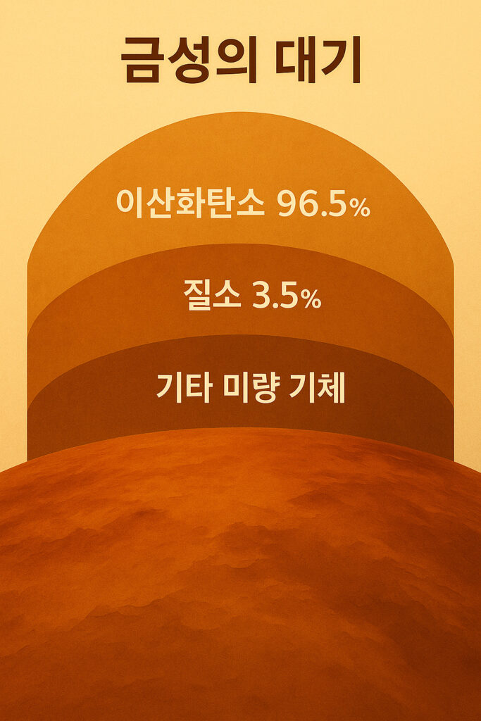 금성 대기 구성 이미지