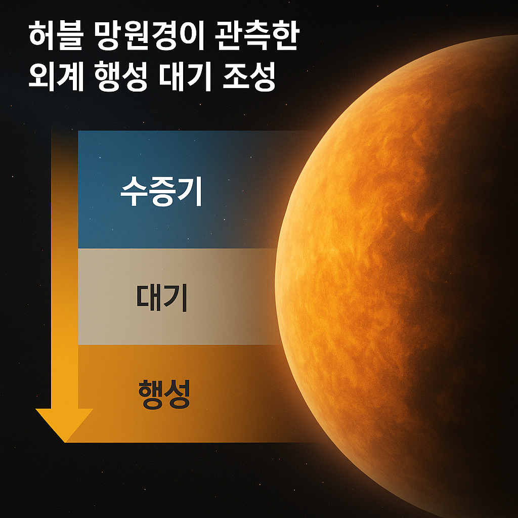 허블이 관측한 외계 행성과 대기 분석 이미지